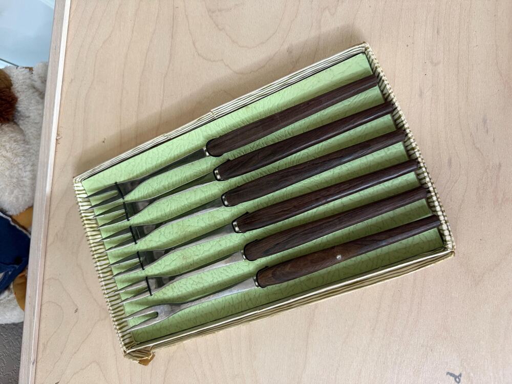 Vintage Stainless Steel Party Forks - New in Box